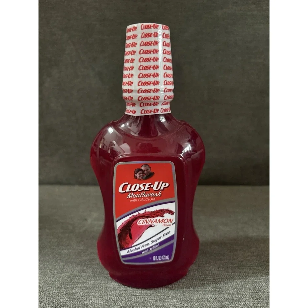 Close Up Mouthwash With Calcium Cinnamon Flavor Alcohol Free‎ Sugar Free 16 Oz